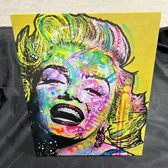Epic Graffiti 'Golden Marilyn' by Dean Russo, Giclee Canvas Wall Art 10”x12”* - Picture 1 of 9
